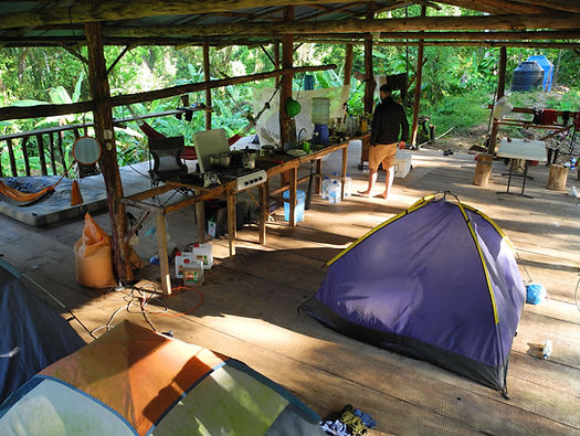 La plateforme, notre campement.