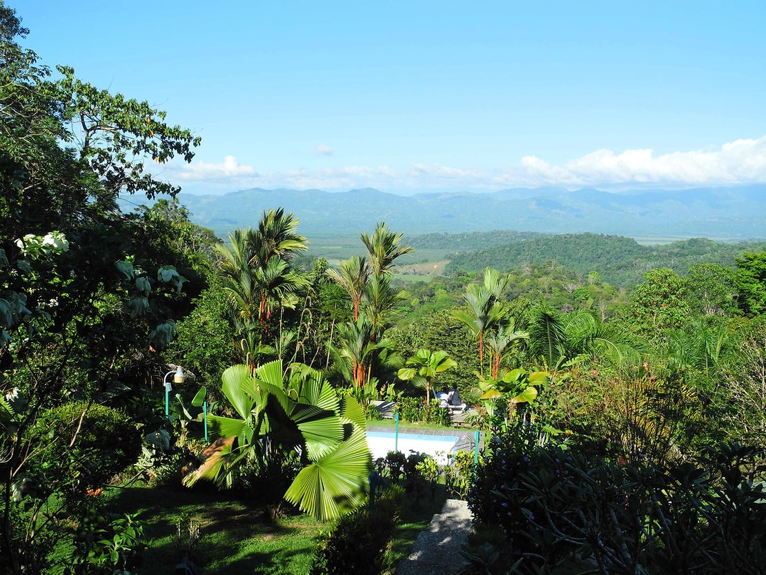 Vue du jardin du "Mirador de Osa".