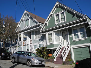 Les maisons victoriennes de Bernal Heights.