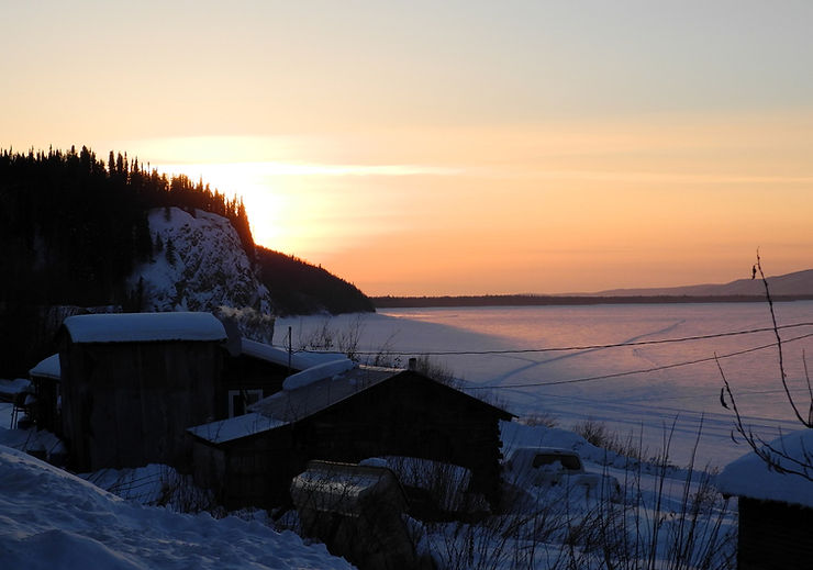 Coucher de soleil sur la Yukon river, Ruby